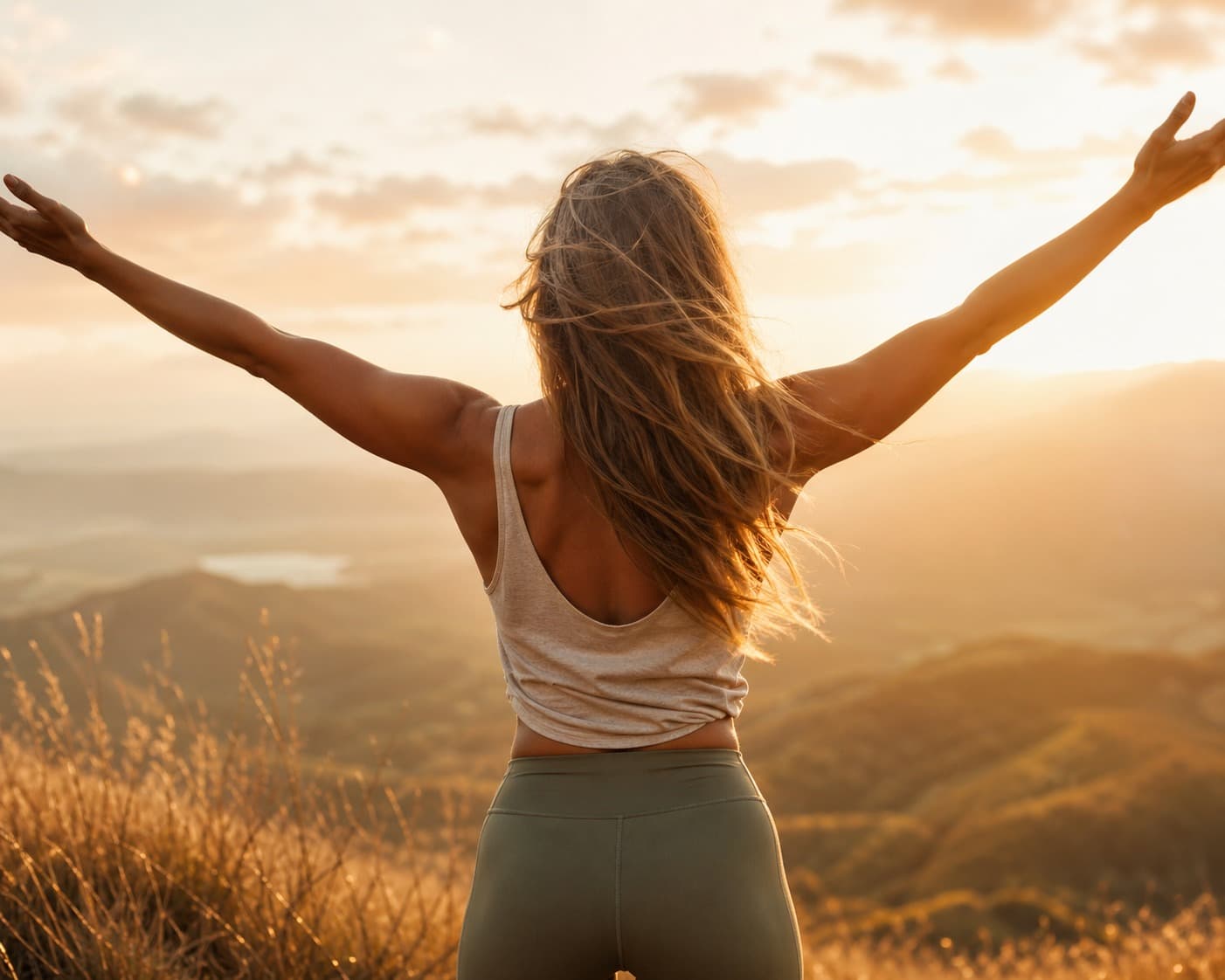 Cuerpo en movimiento al amanecer